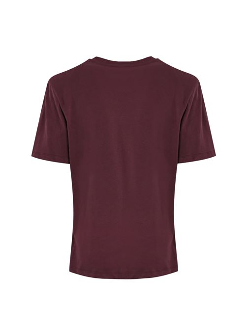 T-shirt in cotone rouge noir con collana Elisabetta Franchi | MA00946E2CG3